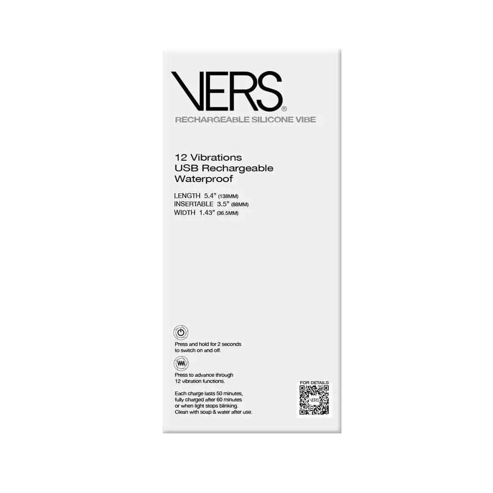 VERS Rechargeable Silicone G Spot Vibe -  13.8 cm USB Rechargeable Vibrator C1 Releasing Discreet Intimate Essentials.