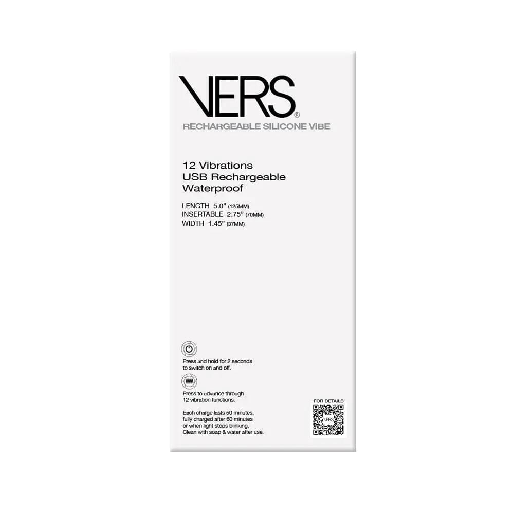 VERS Rechargeable Silicone Plug Vibe -  12.5 cm USB Rechargeable Vibrating Butt Plug C1 Releasing Discreet Intimate Essentials.