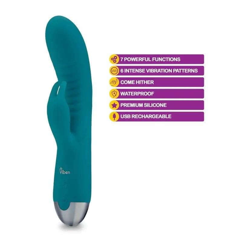 Viben Alluring Come Hither Rabbit Vibe Ocean Viben Discreet Intimate Essentials.