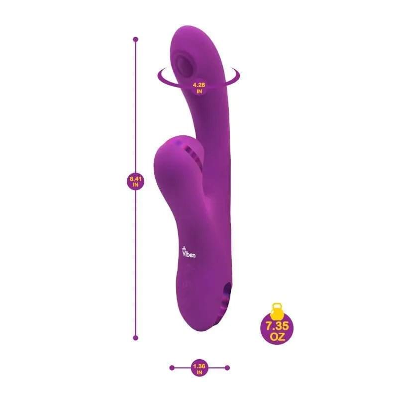 Viben Dazzle Rechargeable Thumping Rabbit Berry Viben Discreet Intimate Essentials.
