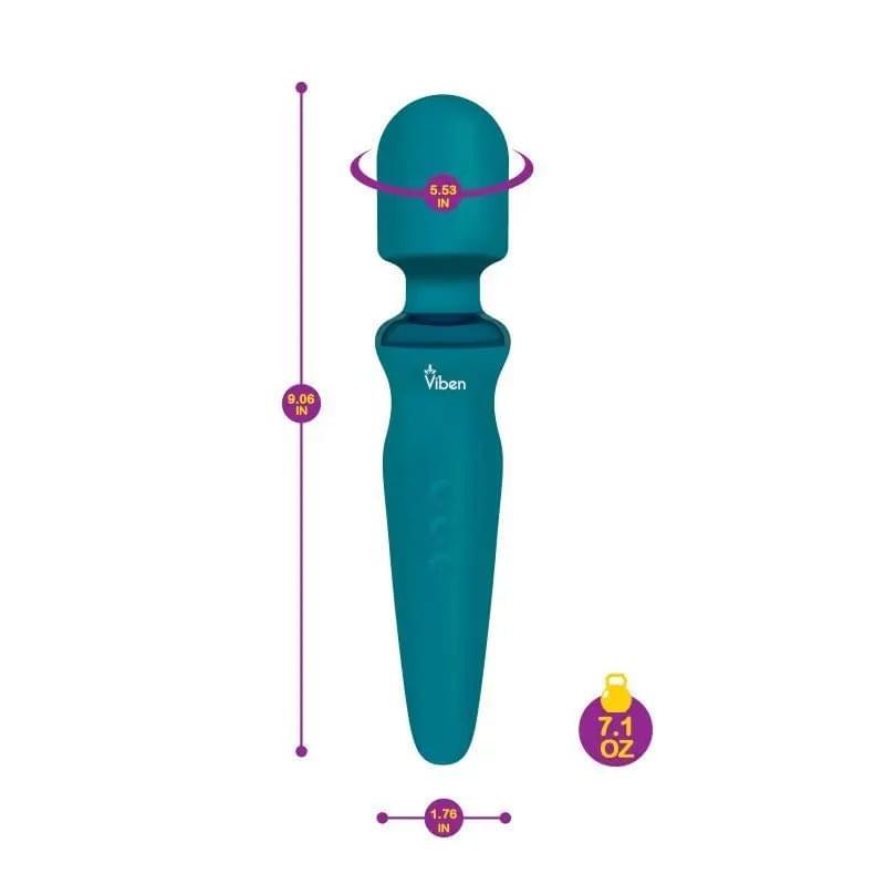 Viben Fierce Rechargeable Wand Massager Ocean Viben Discreet Intimate Essentials.