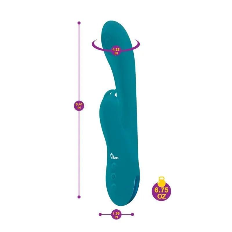 Viben Razzle Rechargeable Thumping Rabbit Ocean Viben Discreet Intimate Essentials.