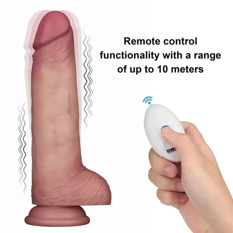 Vibrating Sliding Skin Pro II Silicone Dong 8.5 Lovetoy Discreet Intimate Essentials.