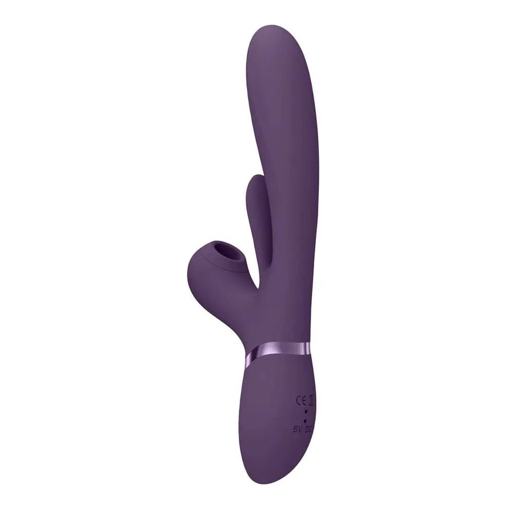 VIVE Ena -  -  25 cm USB Rechargeable Thrusting Vibrator with Air Wave Stimulator Shots Toys Discreet Intimate Essentials.
