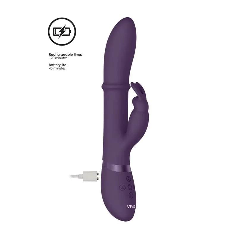 Vive Halo -  24.5 cm USB Rechargeable Rabbit Vibrator Shots Toys Discreet Intimate Essentials.