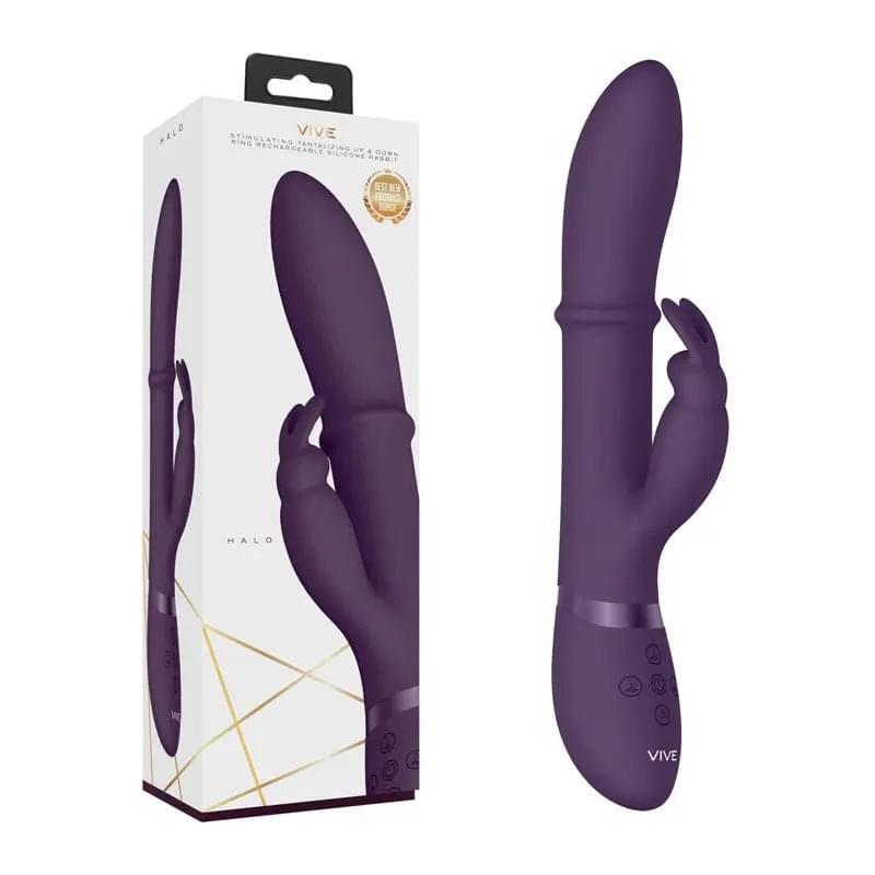 Vive Halo -  24.5 cm USB Rechargeable Rabbit Vibrator Shots Toys Discreet Intimate Essentials.