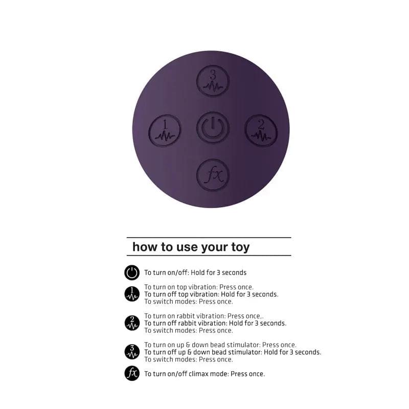 Vive Halo -  24.5 cm USB Rechargeable Rabbit Vibrator Shots Toys Discreet Intimate Essentials.