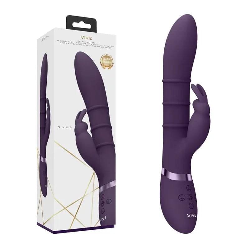 VIVE Sora -  -  24.2 cm USB Rechargeable Rabbit Vibrator Shots Toys Discreet Intimate Essentials.