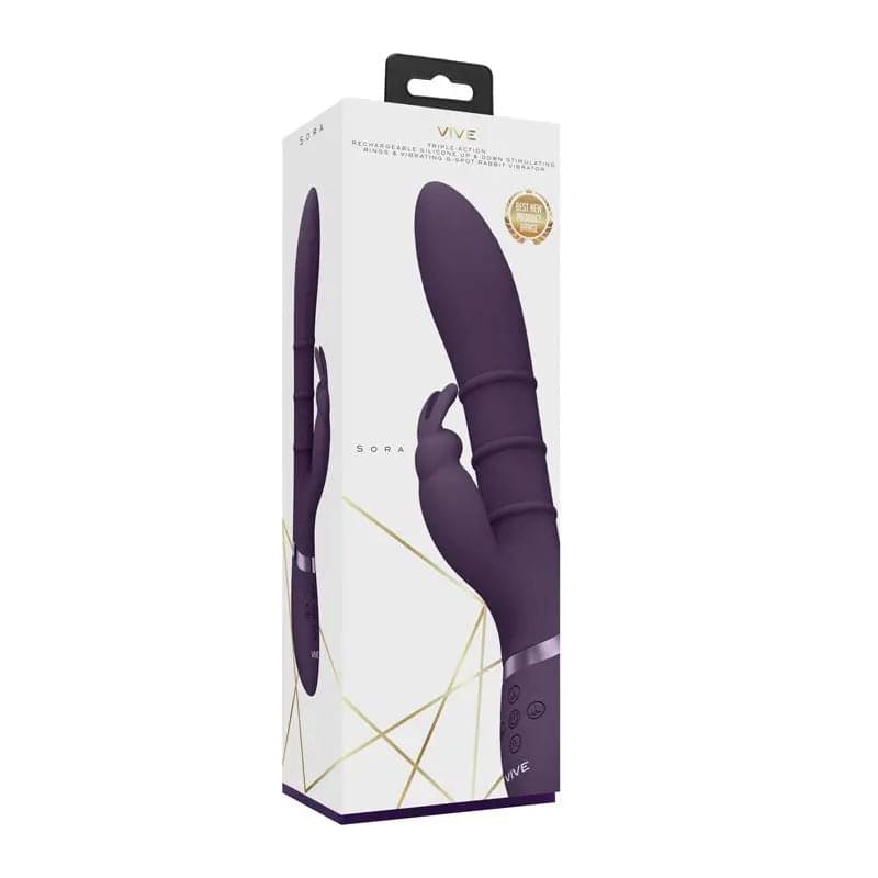 VIVE Sora -  -  24.2 cm USB Rechargeable Rabbit Vibrator Shots Toys Discreet Intimate Essentials.