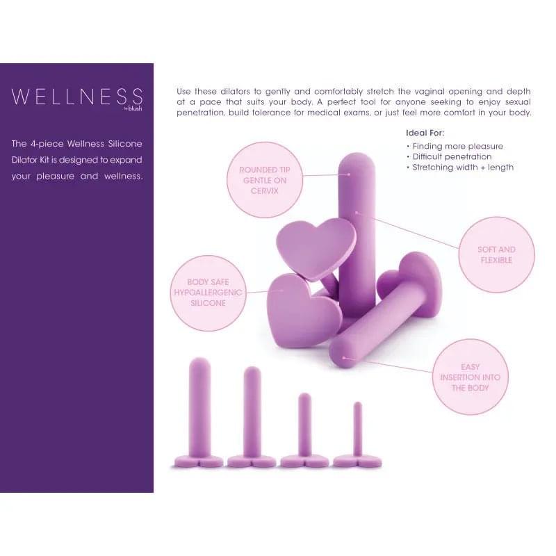 Wellness - Dilator Kit -  Vaginal Dilators - Set of 4 Sizes Blush Novelties Discreet Intimate Essentials.