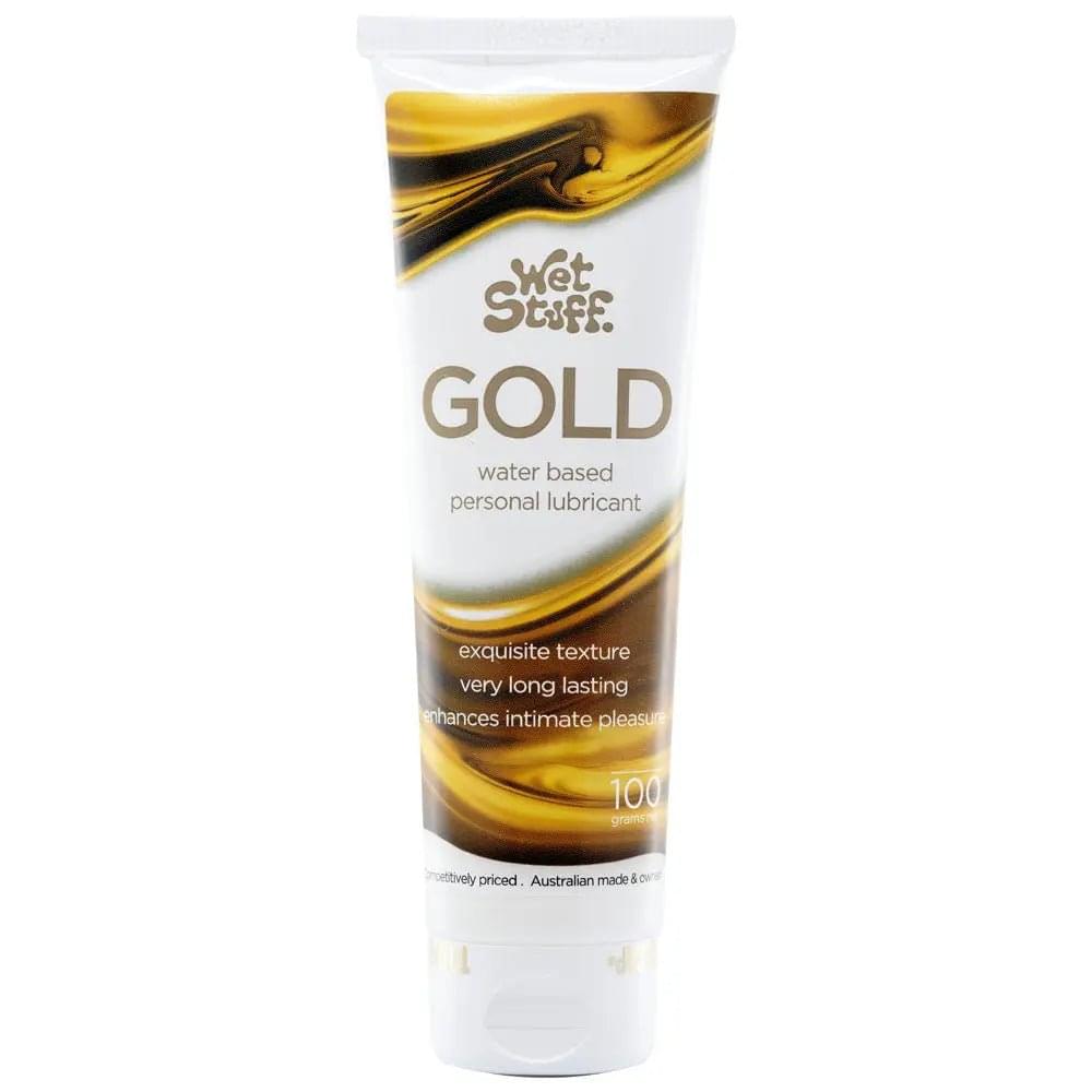 Wet Stuff Gold - 100g Tube - Water Based Lubricant - 100 gram Tube Wet Stuff Discreet Intimate Essentials.