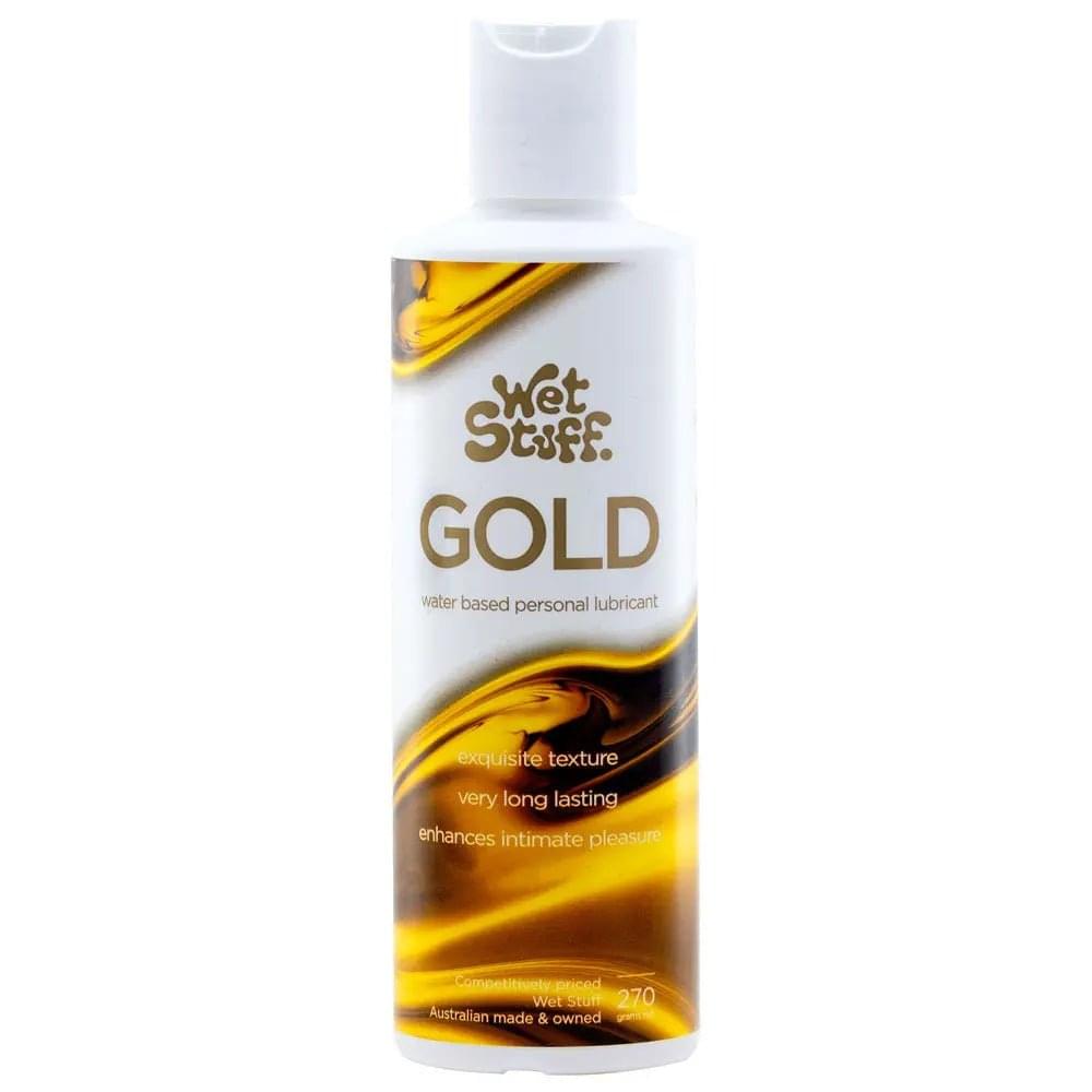 Wet Stuff Gold - 270g Disktop - Water Based Lubricant - 270 gram Bottle Wet Stuff Discreet Intimate Essentials.