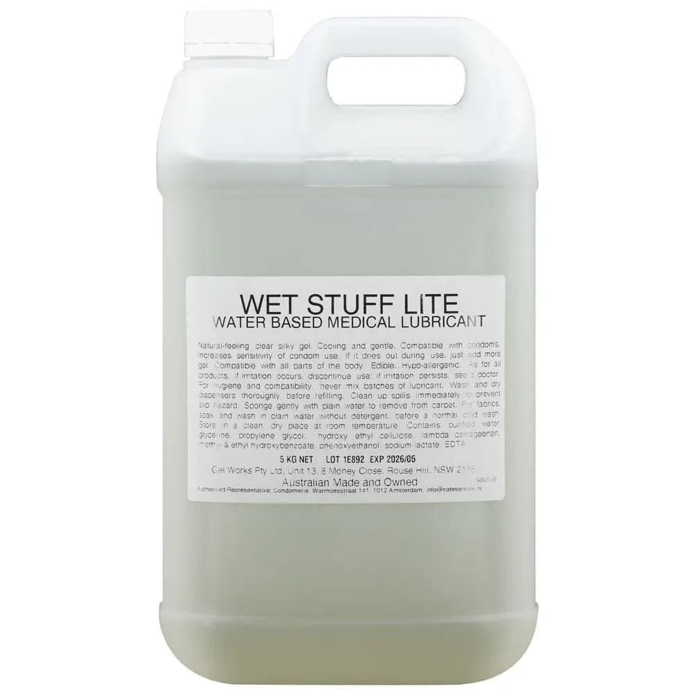 Wet Stuff Lite - 5kg Bottle - Water Based Lubricant - 5 kg Tube Wet Stuff Discreet Intimate Essentials.