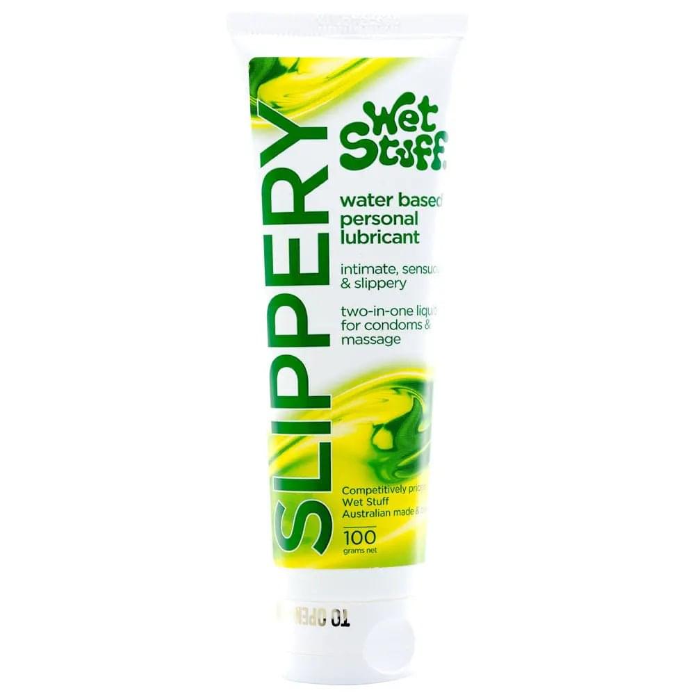 Wet Stuff Slippery - 100g Tube - Water Based Lubricant - 100 gram Tube Wet Stuff Discreet Intimate Essentials.