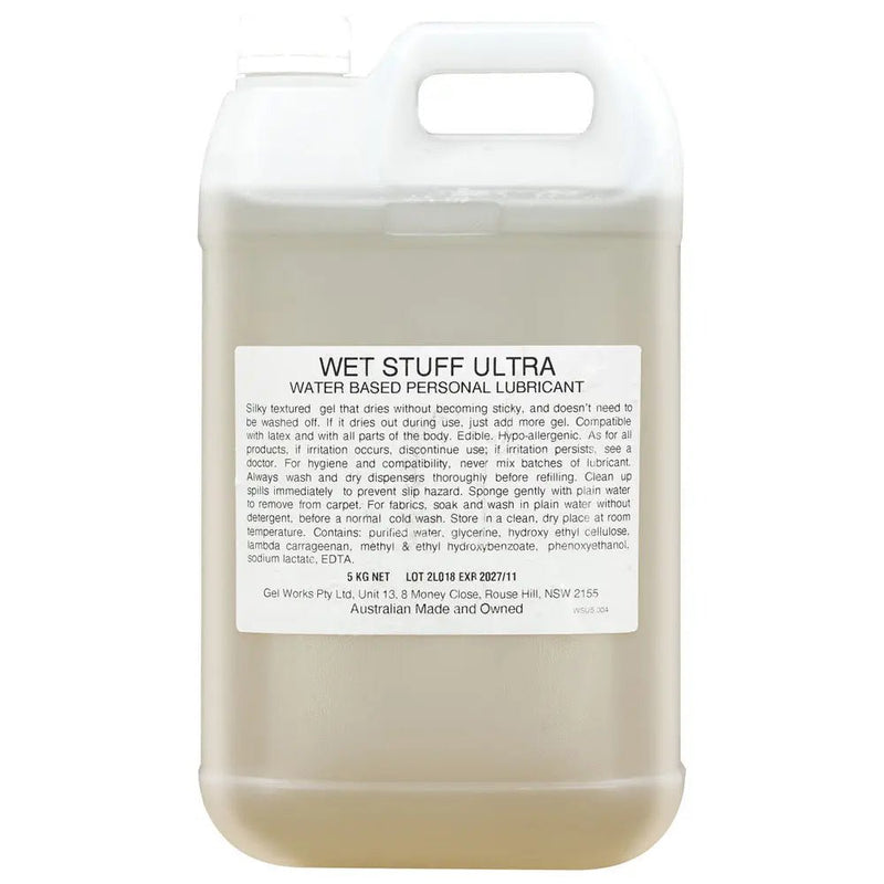 Shop affordable quality Wet Stuff Ultra - 5 kg - Water Based Lubricant - 5 kg Bottle - Discreet Intimate Essentials - LUBES-LOCAL - Wet Stuff