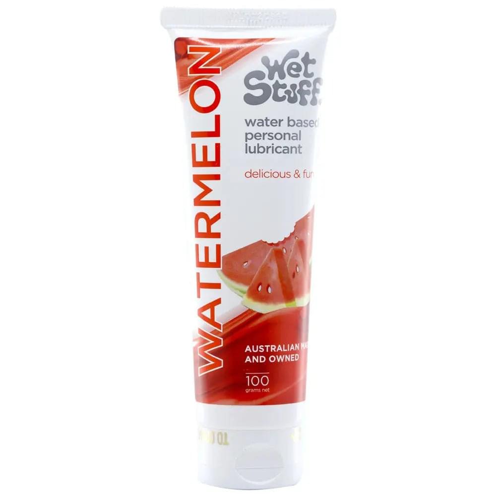 Wet Stuff Watermelon - 100g Tube - Watermelon Flavoured Water Based Lubricant - 100 gram Tube Wet Stuff Discreet Intimate Essentials.