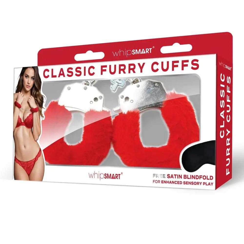 WhipSmart Classic Furry Cuffs -  -  Furry Restraints with Bonus Eye Mask WhipSmart Discreet Intimate Essentials.