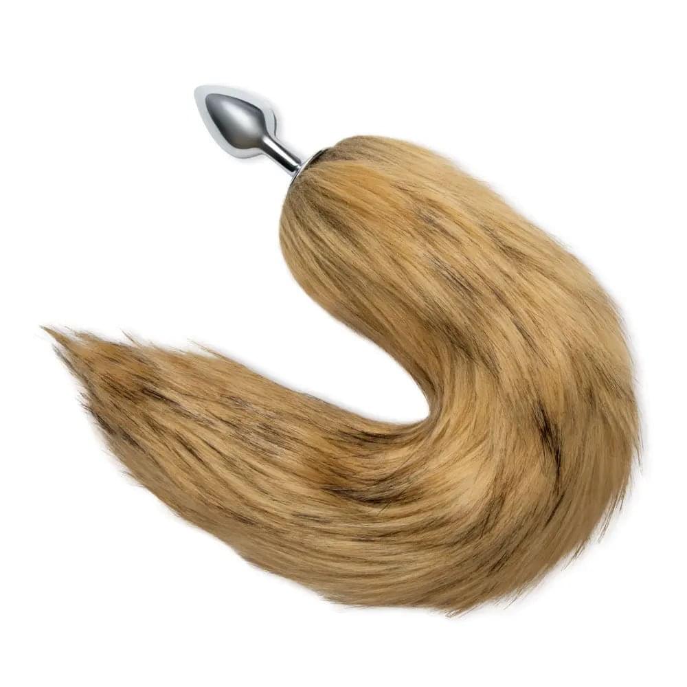 WhipSmart Furry Tales 14 Inch  Fox Tail - Metal 6.3 cm Butt Plug with  Fox Tail WhipSmart Discreet Intimate Essentials.