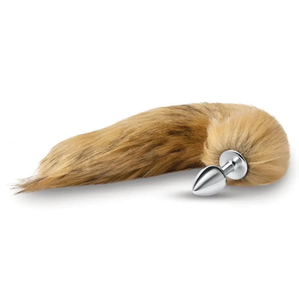 WhipSmart Furry Tales 14 Inch  Fox Tail - Metal 6.3 cm Butt Plug with  Fox Tail WhipSmart Discreet Intimate Essentials.