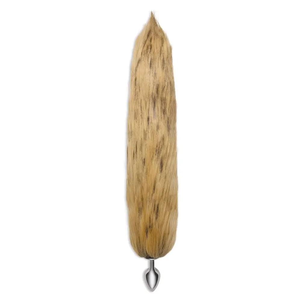 WhipSmart Furry Tales 14 Inch  Fox Tail - Metal 6.3 cm Butt Plug with  Fox Tail WhipSmart Discreet Intimate Essentials.