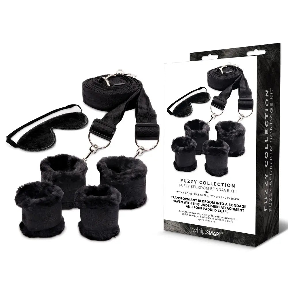 Shop affordable quality WhipSmart Fuzzy Bedroom Bondage Kit - Under The Bed Restraint Set - Discreet Intimate Essentials - BONDAGE-TOYS - WhipSmart