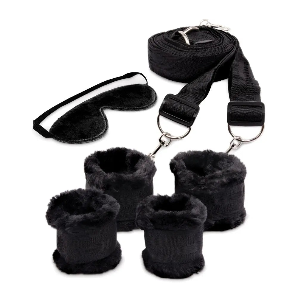 Shop affordable quality WhipSmart Fuzzy Bedroom Bondage Kit - Under The Bed Restraint Set - Discreet Intimate Essentials - BONDAGE-TOYS - WhipSmart