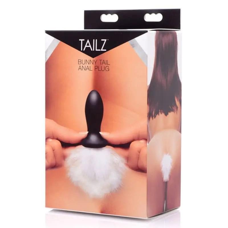 White Bunny Tail Anal Plug Tailz Discreet Intimate Essentials.