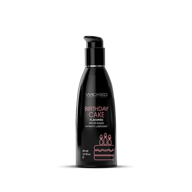 Wicked Aqua Birthday Cake - Cake Flavoured Water Based Lubricant - 60 ml (2 oz) Bottle Wicked Discreet Intimate Essentials.