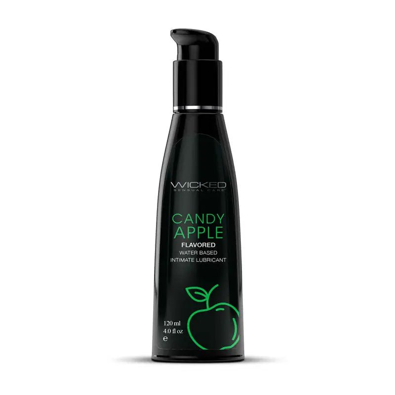 Shop affordable quality Wicked Aqua Candy Apple - Candy Apple Flavoured Water Based Lubricant - 120 ml (4 oz) Bottle - Discreet Intimate Essentials - LOTIONS & LUBES - Wicked