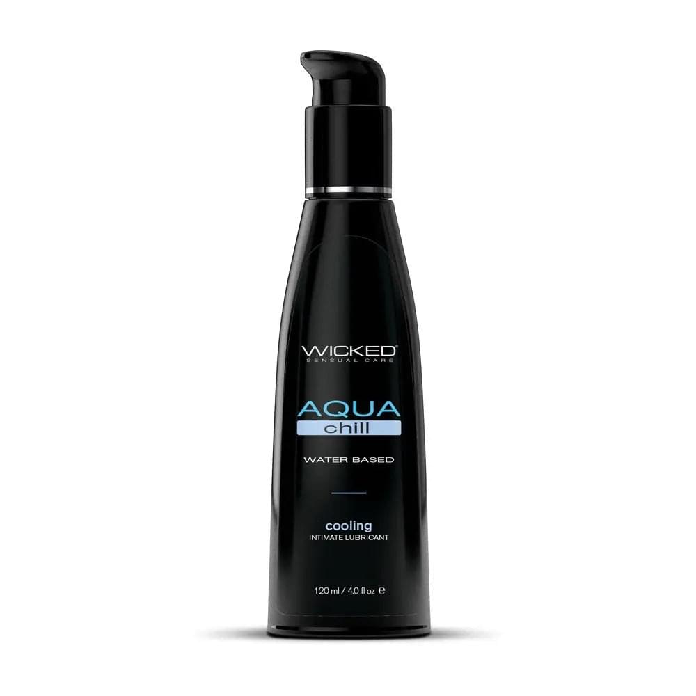 Wicked Aqua Chill - Cooling Water Based Lubricant - 120 ml (4 oz) Bottle Wicked Discreet Intimate Essentials.