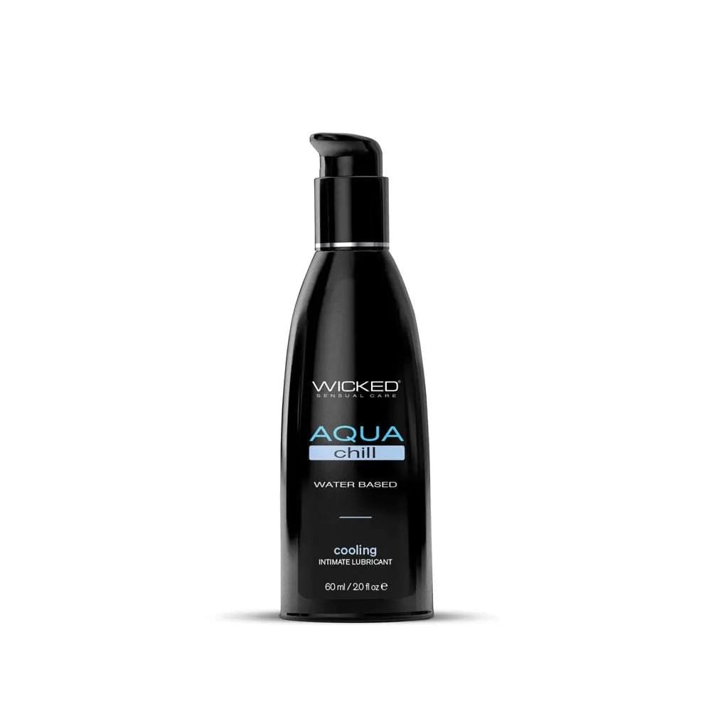 Wicked Aqua Chill - Cooling Water Based Lubricant - 60 ml (2 oz) Bottle Wicked Discreet Intimate Essentials.