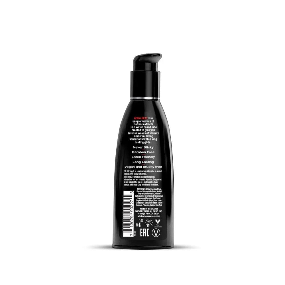 Wicked Aqua Heat - Warming Water Based Lubricant - 60 ml (2 oz) Bottle Wicked Discreet Intimate Essentials.