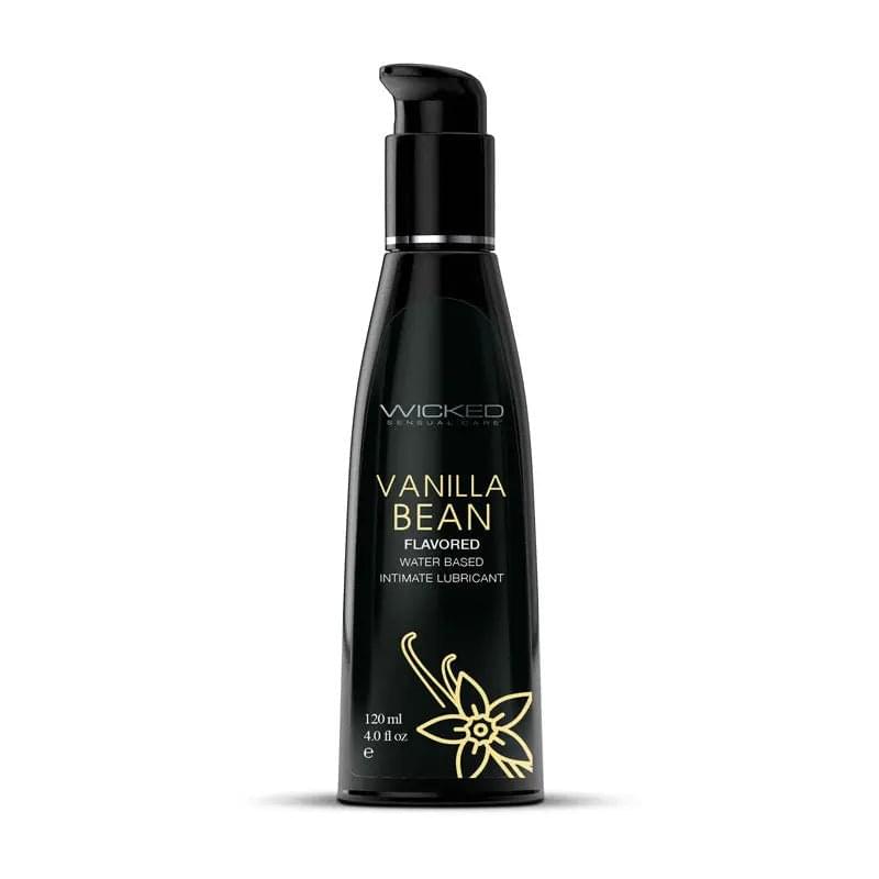 Wicked Aqua Vanilla Bean - Vanilla Bean Flavoured Water Based Lubricant - 120 ml (4 oz) Bottle Wicked Discreet Intimate Essentials.