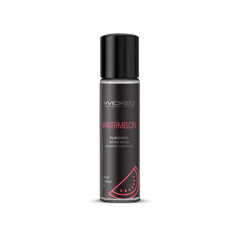 Wicked Aqua Watermelon - Watermelon Flavoured Water Based Lubricant - 30 ml (1 oz) Bottle Wicked Discreet Intimate Essentials.