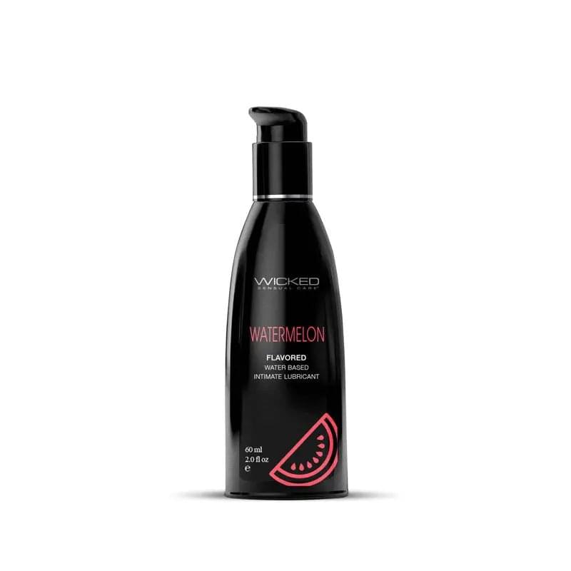 Wicked Aqua Watermelon - Watermelon Flavoured Water Based Lubricant - 60 ml (2 oz) Bottle Wicked Discreet Intimate Essentials.
