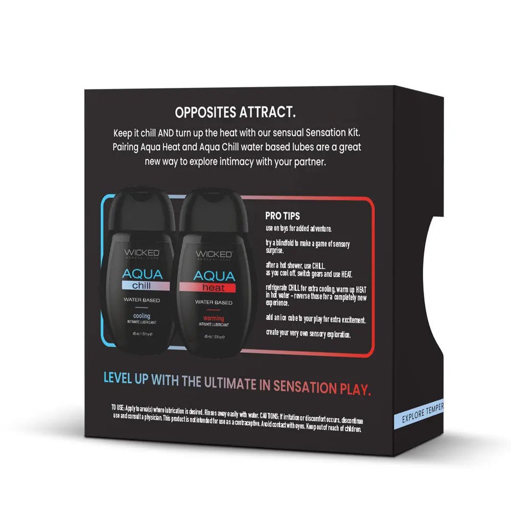 Shop affordable quality Wicked Sensation Kit - Warming & Cooling Water Based Lubricants - 2 Pack of 45 ml Bottles - Discreet Intimate Essentials - LOTIONS & LUBES - Wicked