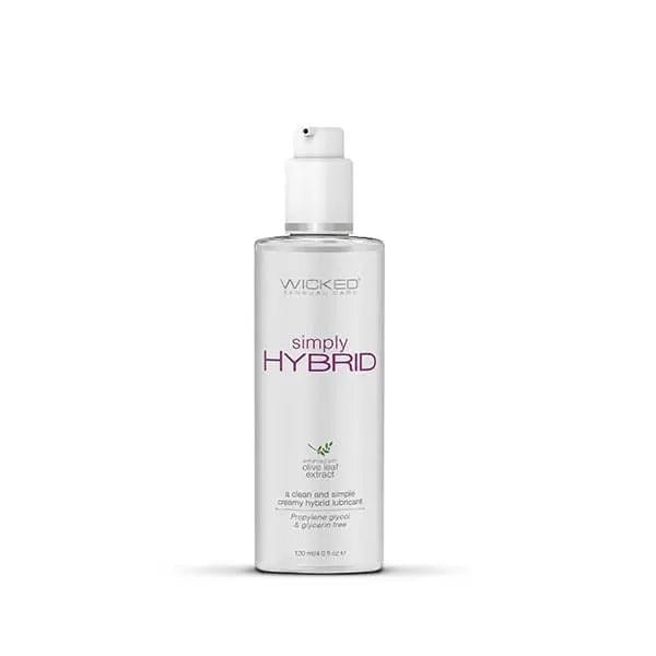 Wicked Simply Hybrid - Water & Silicone Blended Lubricant - 120 ml (4 oz) Bottle Wicked Discreet Intimate Essentials.