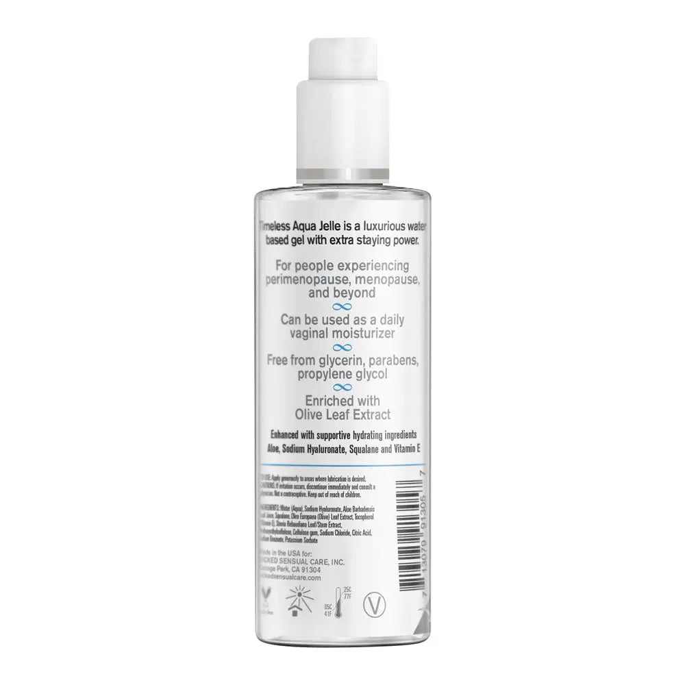 Shop affordable quality Wicked Simply Timeless Aqua Jelle - Water Based Anal Lubricant - 120 ml (4 oz) Bottle - Discreet Intimate Essentials - LOTIONS & LUBES - Wicked