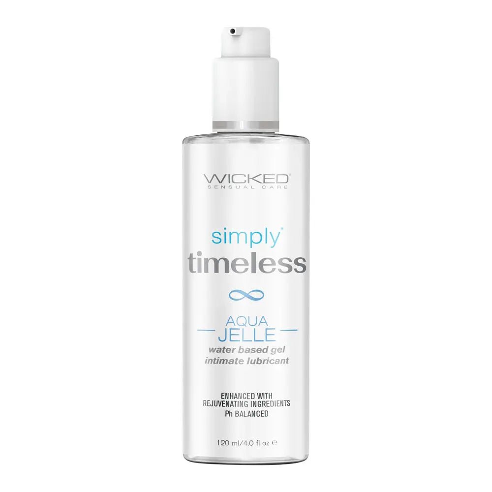 Shop affordable quality Wicked Simply Timeless Aqua Jelle - Water Based Anal Lubricant - 120 ml (4 oz) Bottle - Discreet Intimate Essentials - LOTIONS & LUBES - Wicked
