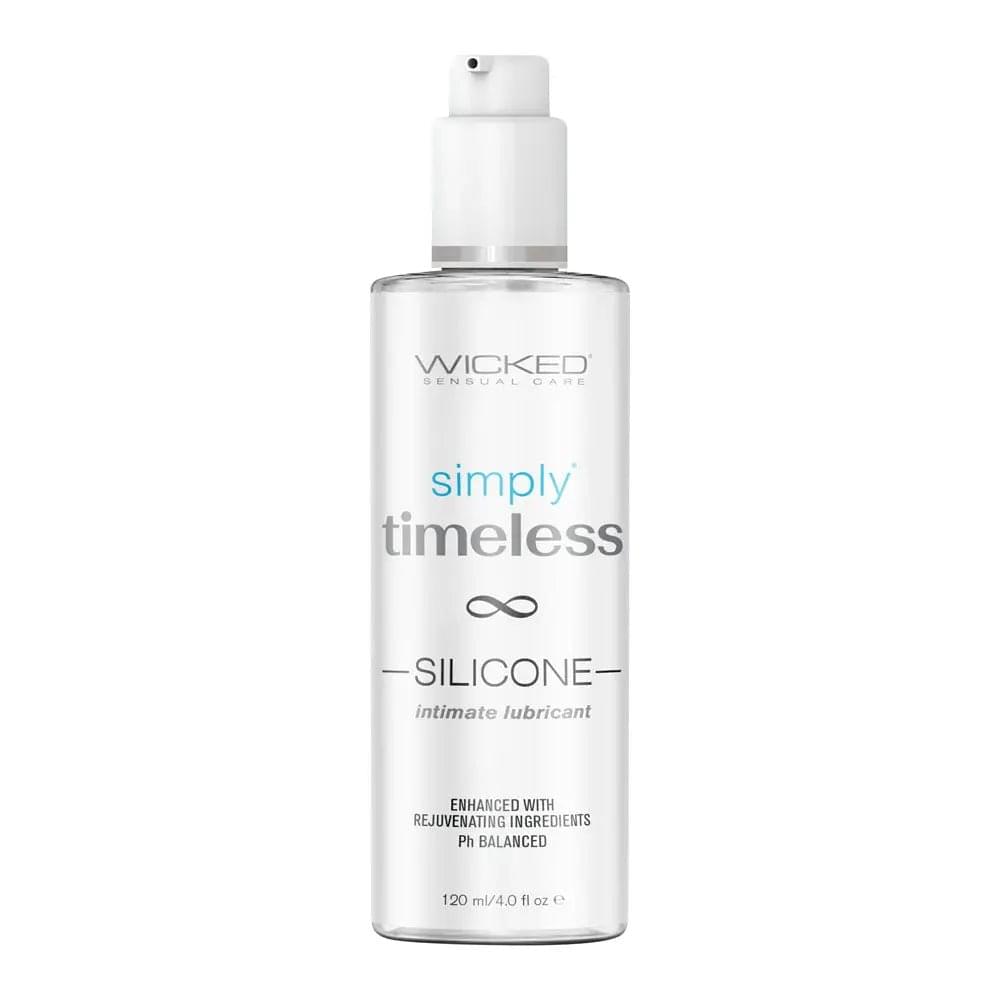 Wicked Simply Timeless Silicone - Silicone Based Lubricant - 120 ml (4 oz) Bottle Wicked Discreet Intimate Essentials.