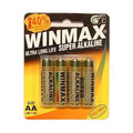 Winmax AA Super Alkaline Batteries - Super Alkaline Batteries - AA 4 Pack Wincell/Winmax Discreet Intimate Essentials.