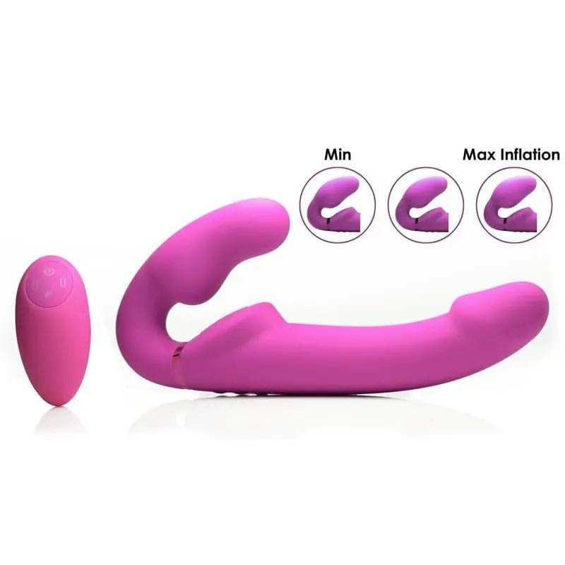 Worlds 1st Remote Control Inflatable Ergo-Fit Strapless Strap-On Strap U Discreet Intimate Essentials.