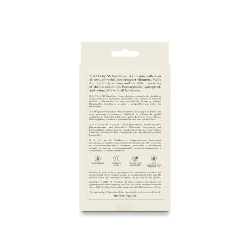 X & O's Embrace - Rose 9.9 cm USB Rechargeable Bullet NS Novelties Discreet Intimate Essentials.