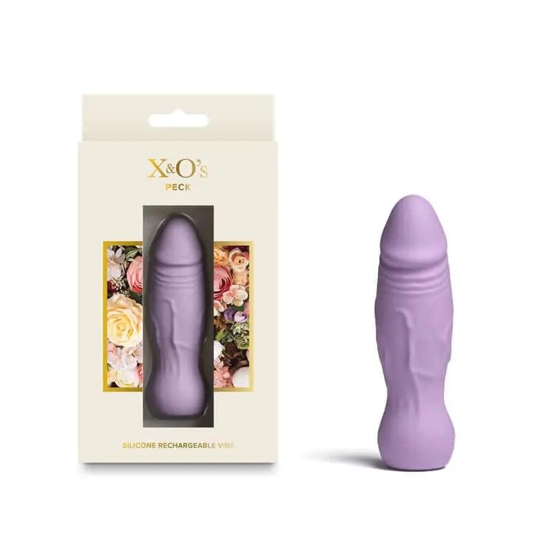 X & O's Peck - Lavender 9.9 cm USB Rechargeable Bullet NS Novelties Discreet Intimate Essentials.