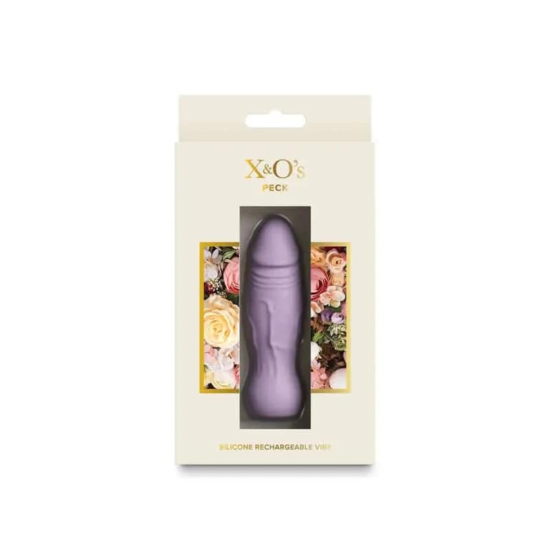 X & O's Peck - Lavender 9.9 cm USB Rechargeable Bullet NS Novelties Discreet Intimate Essentials.