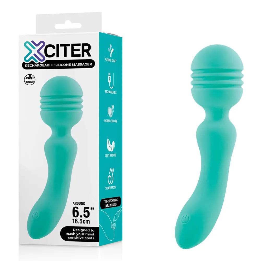 Xciter - Teal - Teal 16.5 cm USB Rechargeable Massage Wand Excellent Power Discreet Intimate Essentials.