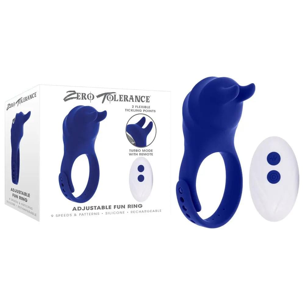 Zero Tolerance ADJUSTABLE FUN RING -  USB Rechargeable Cock Ring with Wireless Remote Zero Tolerance Discreet Intimate Essentials.
