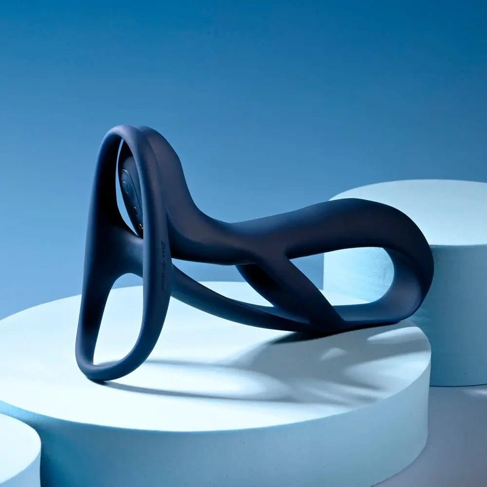Zero Tolerance BIG TIME - Navy  USB Rechargeable Vibrating Penis Sleeve with Wireless Remote Zero Tolerance Discreet Intimate Essentials.