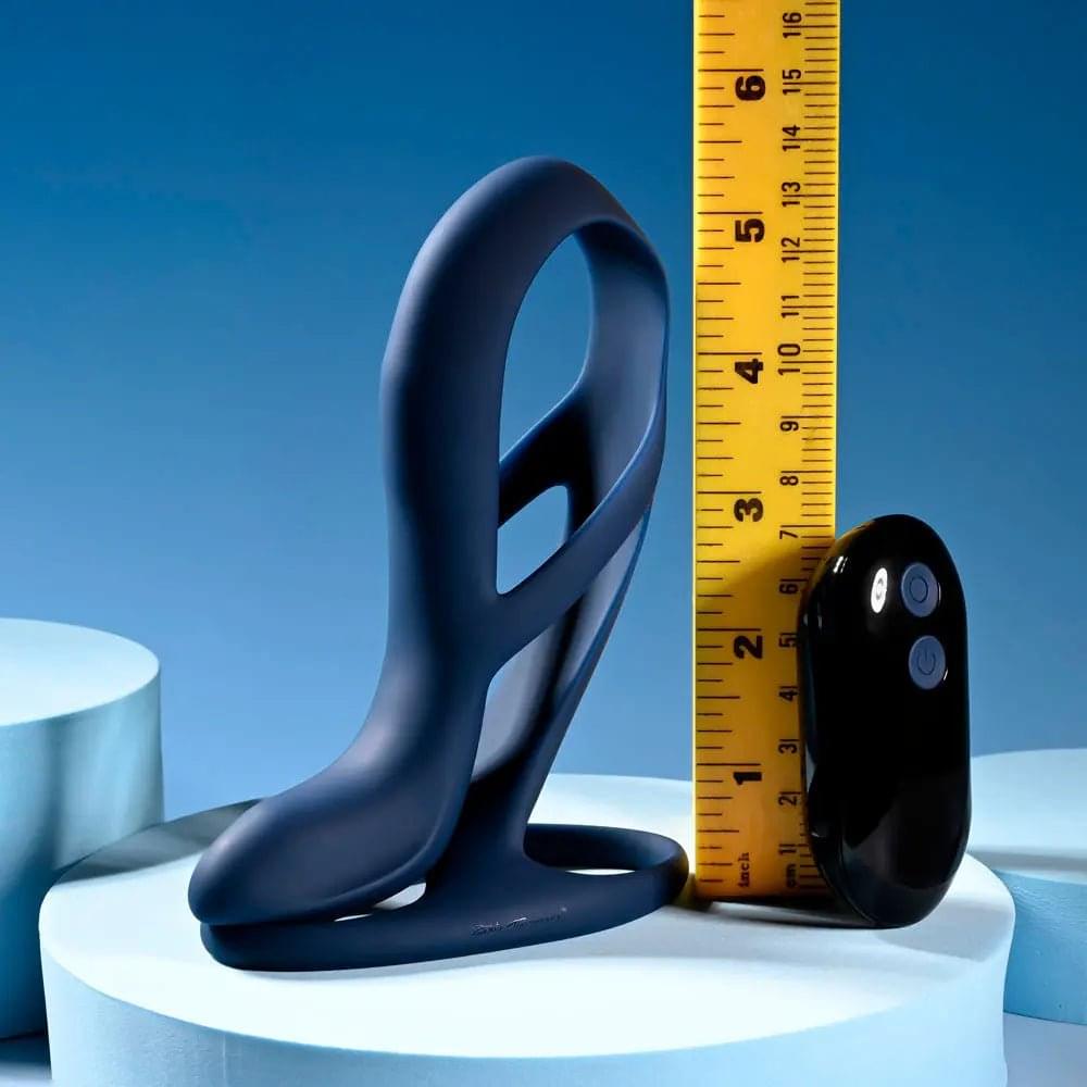 Zero Tolerance BIG TIME - Navy  USB Rechargeable Vibrating Penis Sleeve with Wireless Remote Zero Tolerance Discreet Intimate Essentials.