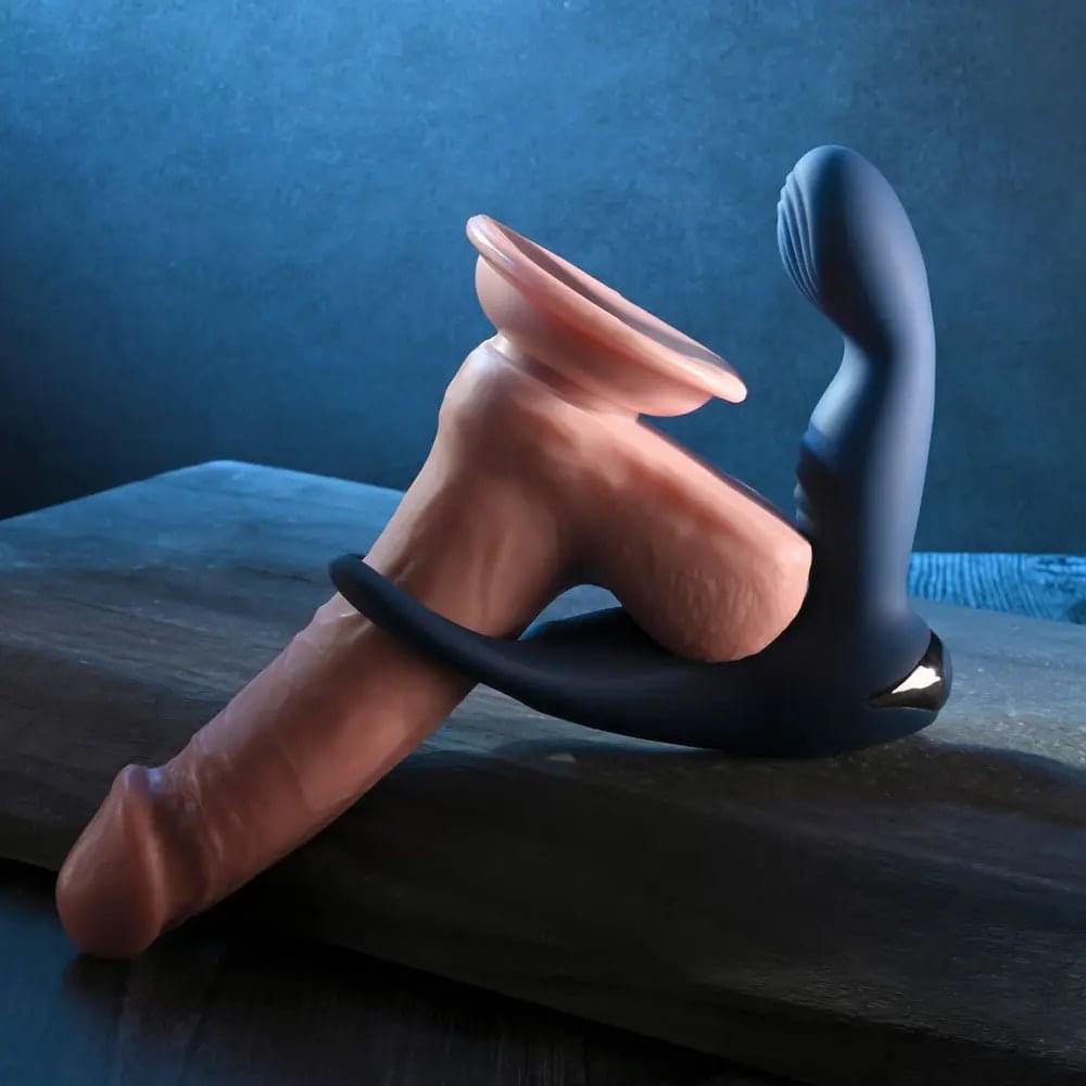 Zero Tolerance BY ALL MEANS -  13.4 cm USB Rechargeable Prostate Massager with Cock Ring Zero Tolerance Discreet Intimate Essentials.
